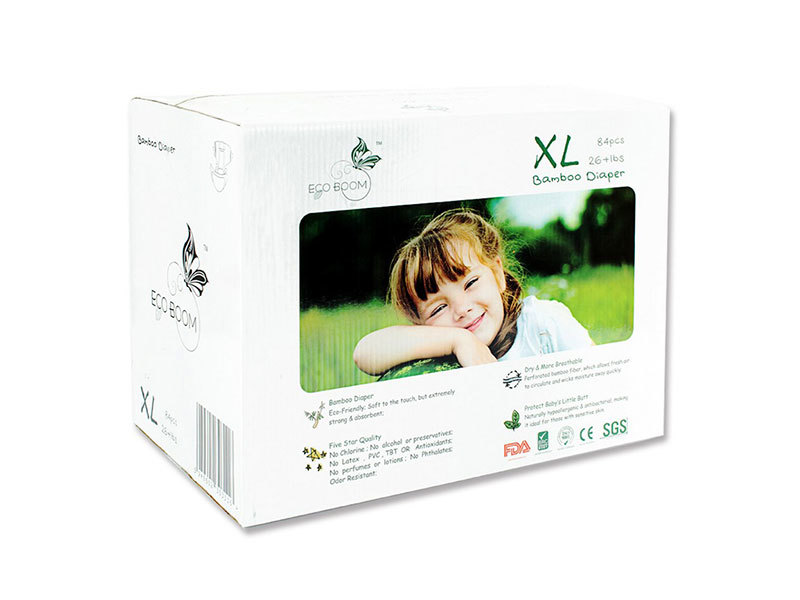 ECO BOOM Bamboo Boxed Diapers Natural For Baby XL