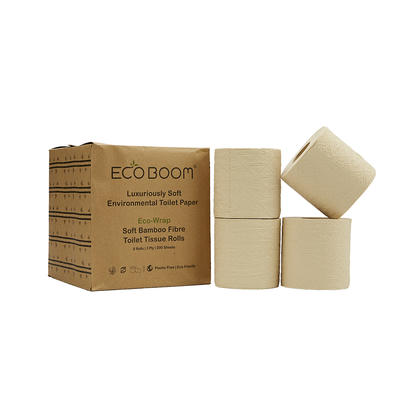 48 Rolls of 100% Bamboo Toilet Paper in 0% Plastic Packaging