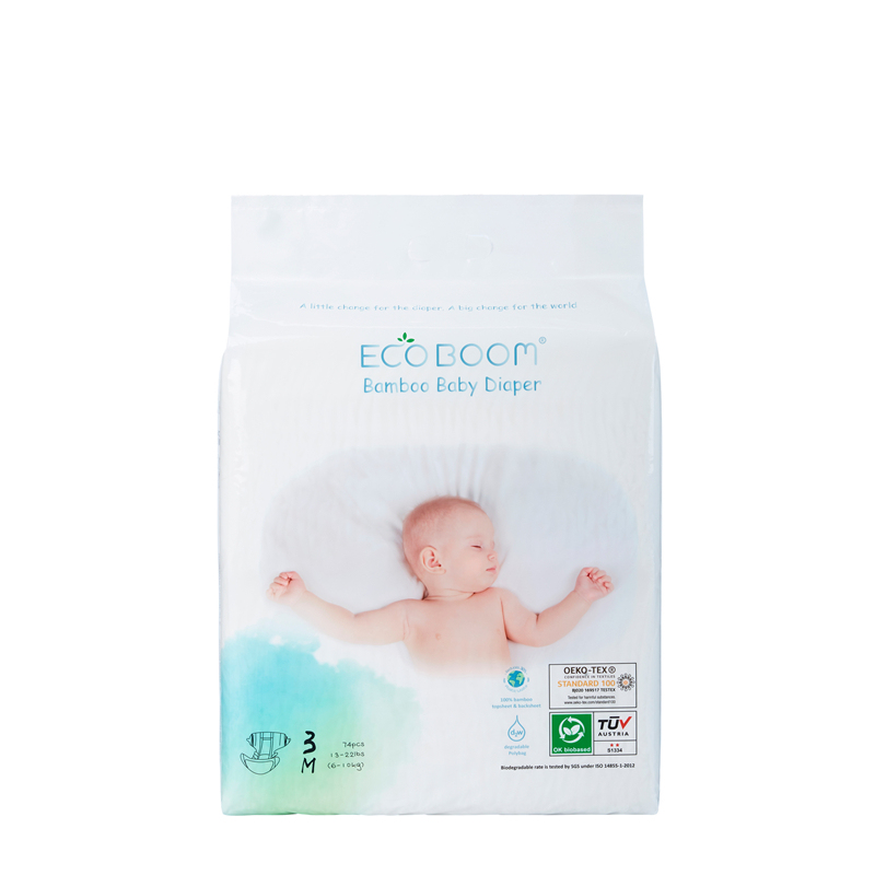 ECO BOOM Baby Diaper Big Pack Soft Hypoallergenic Size M