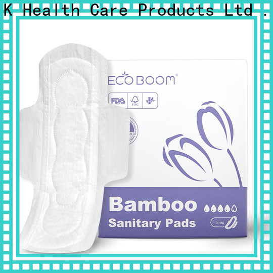 Custom bamboo disposable sanitary pads company ECO BOOM