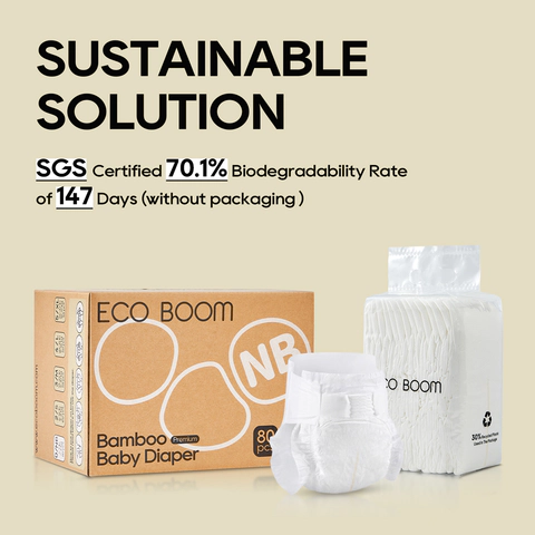 ECO BOOM baby diaper agency with bamboo degradable organic