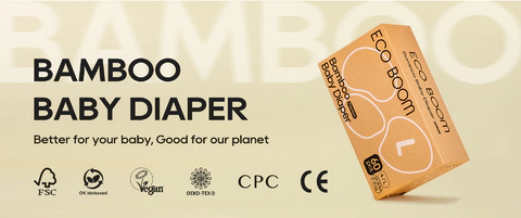 ECO BOOM better bamboo sanitary pads use 100% biodegradable bamboo viscose on topsheet.